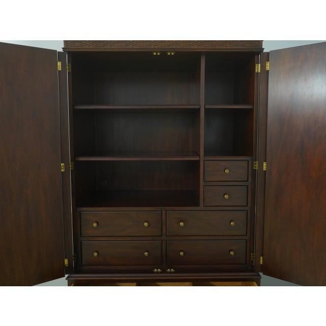 Brown Henkel Harris Mahogany Tall Wardrobe Chifferobe Armoire For Sale - Image 8 of 18