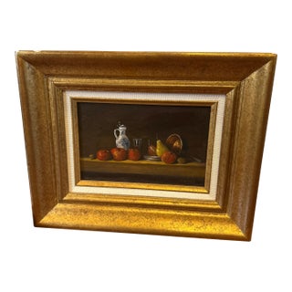 Late 20th Century Original Gérard Roux Still Life Painting For Sale
