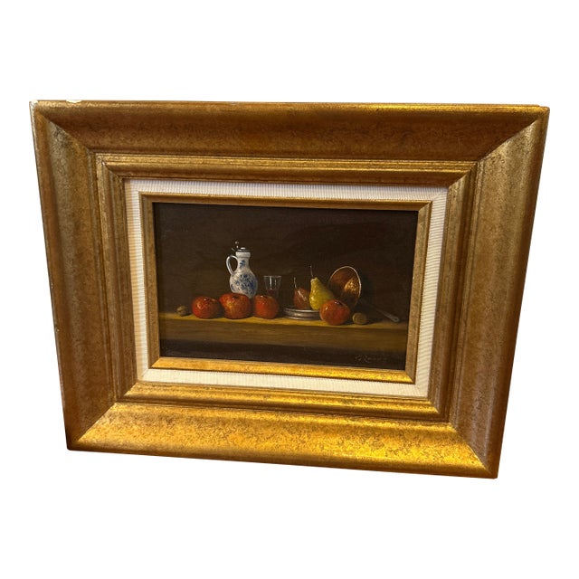 Late 20th Century Original Gérard Roux Still Life Painting For Sale