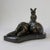 Large Bronze Rabbit Sculpture on Marble Base – Mother and Baby Hare - 19"l For Sale - Image 10 of 11