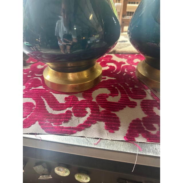 Blue Vintage Royal Haeger Drip Lamps - a Pair For Sale - Image 8 of 9
