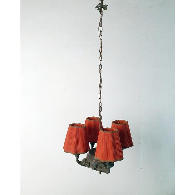 Antique Victorian Bronze Elephant Chandelier, France, 1900s For Sale - Image 3 of 14
