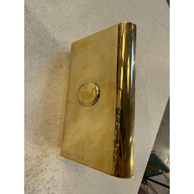 Vintage Italian Brass Hinged Box With Curved Cover, 1970s For Sale In Los Angeles - Image 6 of 8