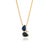 1.66ct Double Pear-Shaped Sapphire Diamond Pendant Necklace in 14k Yellow Gold For Sale - Image 4 of 15