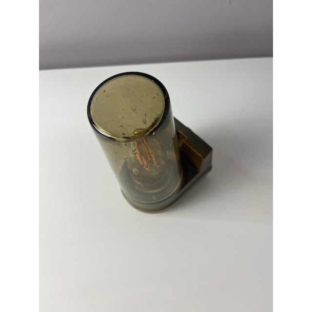 Glass Model 6080 Wall Lamp in Smoked Glass by Sigvard Bernadotte for Ifö For Sale - Image 7 of 11