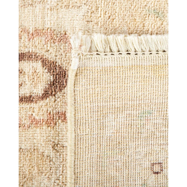1990s Vintage Traditional Hand Knotted Wool Area Rug, Sand - 7'10" X 9'10" For Sale - Image 5 of 9