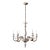 1940s Italian Rococo Revival Painted Wood & Gilt Wrought Iron 8-Light Chandelier For Sale