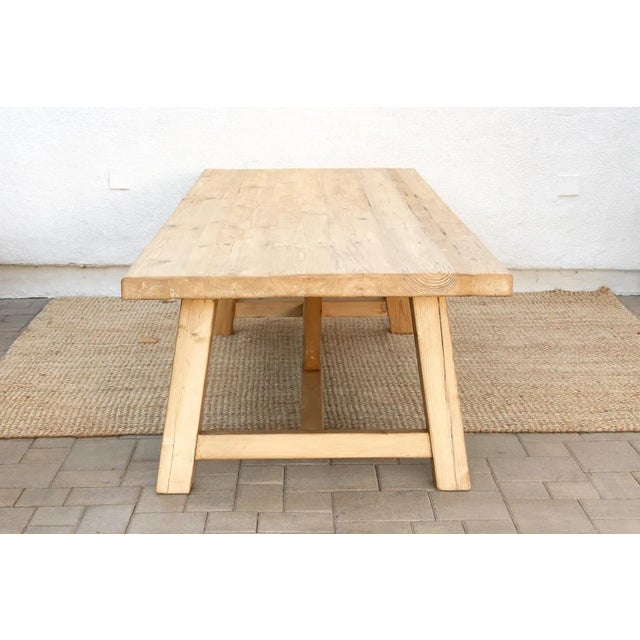 The Grand Tavern, 108" Reclaimed Wood Trestle Table For Sale - Image 10 of 11