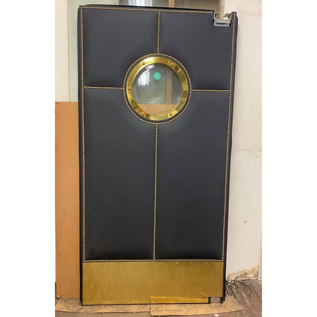 Vintage Mid Century Interior Hall Entry Door Nautical Style 79” X 39” For Sale In Pittsburgh - Image 6 of 7