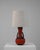 Brown Mid 20th Century German Red Fat Lava Glazed Ceramic Table Lamp For Sale - Image 8 of 12