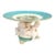 Vintage Continental Porcelain Cherub Compote Tazza With Turquoise Ground For Sale