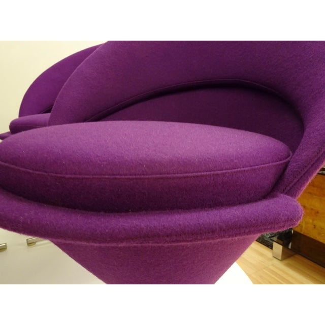 Metal 4 Vintage Cone Chairs by Verner Panton From Plus-Linje Denmark 1958 Restored For Sale - Image 7 of 15