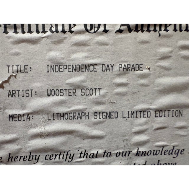 1980s Wooster Scott Signed and Numbered Original Lithograph For Sale - Image 11 of 13