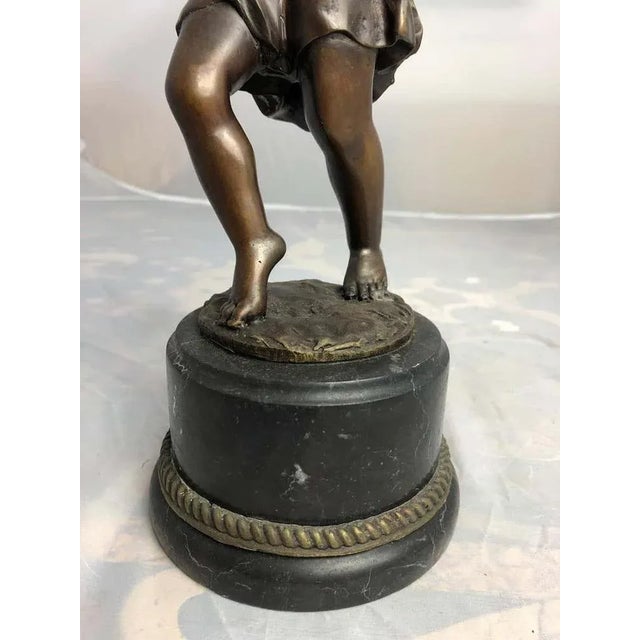 Gold Dancing Child in Bronze, 20th Century For Sale - Image 8 of 10