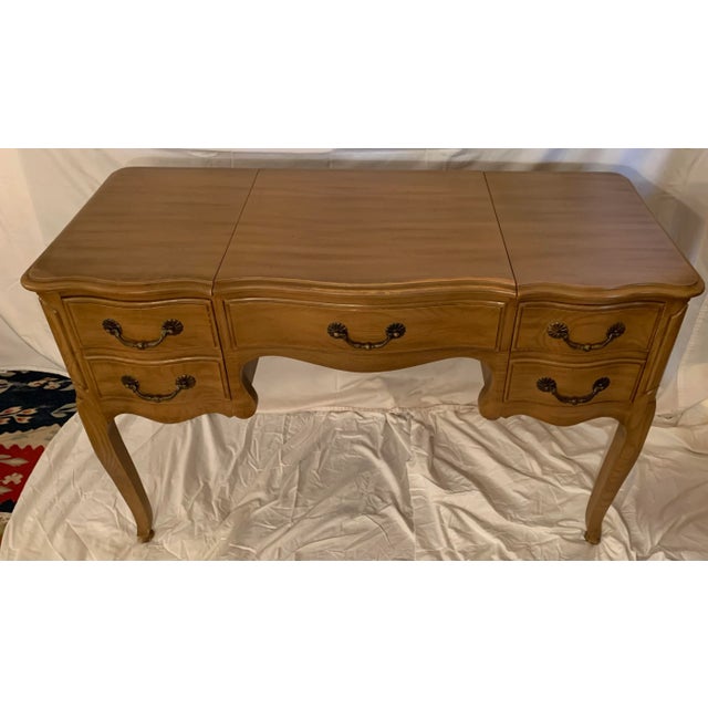 Italian 1950s Vintage Makeup Table Vanity For Sale - Image 3 of 14