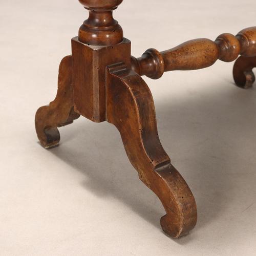 Walnut Work Table with Drawer For Sale - Image 6 of 9