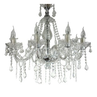 Glass Crystal Chandelier from Unbekannt, 1990s For Sale