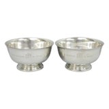 Vintage Sssc&bds Car Club Silver Plated Award Footed Nut Bowl Dish - a Pair For Sale