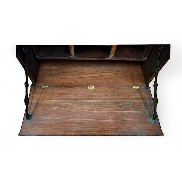 Wood Spanish Renaissance Revival Carved Walnut Vargueno-Style Writing Desk For Sale - Image 7 of 13