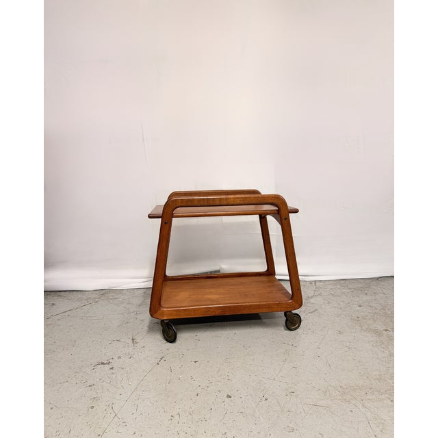 Mid-Century Drinks Trolley from Sika Møbler, 1950s For Sale - Image 4 of 4