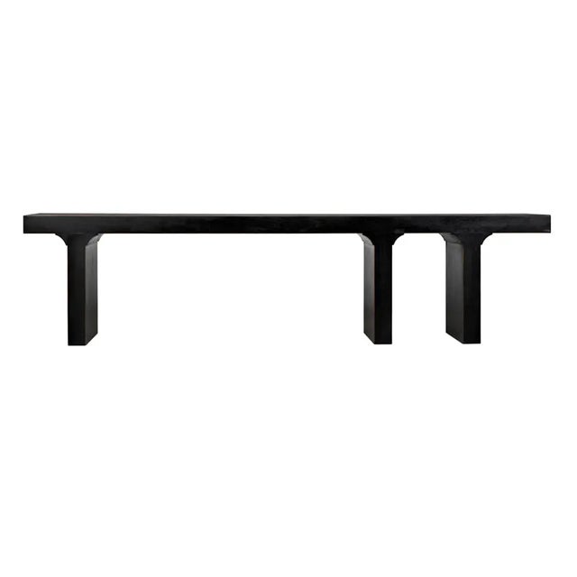 No boring benches here! This sleek, modern, and edgy bench is crafted with Mahogany and finished in Hand Rubbed Black.