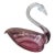 Exquisite Pilgrim Cranberry Glass Swan Bowl For Sale
