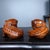Amber Pair of Vintage Boxwood Guardian Lion Carvings – 2.8" Foo Dog Hand Pieces For Sale - Image 8 of 9