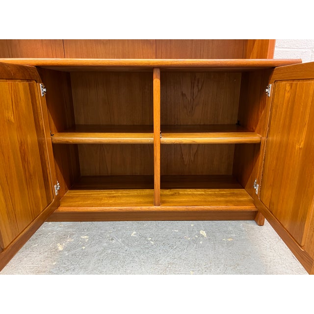 Mid-Century Danish Teak China Hutch and Credenza For Sale - Image 11 of 16