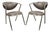 Vintage Brueton Mid Century Modern Tubular Steel Cat Eye Lounge Chairs - A Pair For Sale