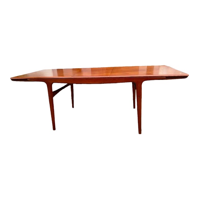 1970s Mid Century Modern Danish Control Boat Shaped Dining Table with Butterfly Leaves For Sale