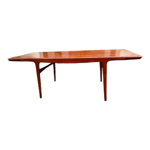 1970s Mid Century Modern Danish Control Boat Shaped Dining Table with Butterfly Leaves