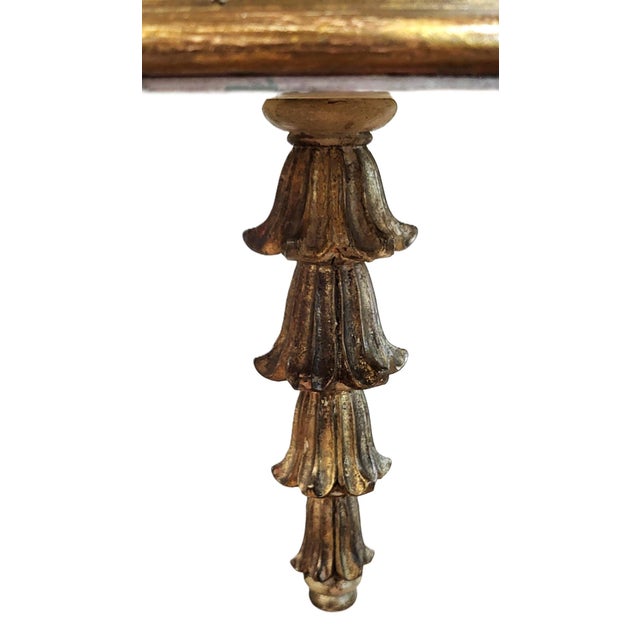 Wood Vintage Italian 20th C Carved & Gilt Venetian Pedestal Table Fern Stand For Sale - Image 7 of 11