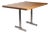 Mid 20th Century Mod Postmodern Oak and Chrome Cafe Dining Table For Sale