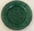 Antique English Green Majolica Bread Basket and Wall Plates- Set of 3 For Sale - Image 9 of 16