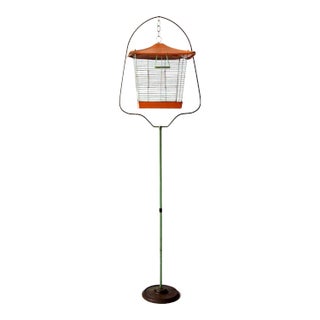 Mid-Century Bird Cage With Stand For Sale