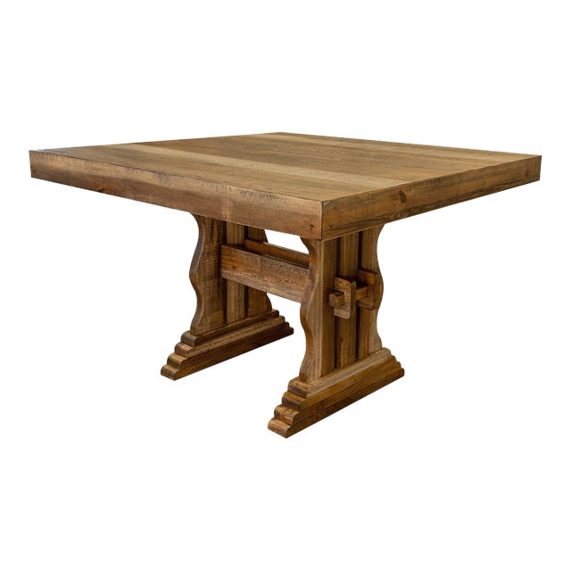 Westwood Farmhouse Style Counter Height Square Dining Table For Sale