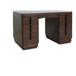 Art Deco Executive Mahogany Desk For Sale