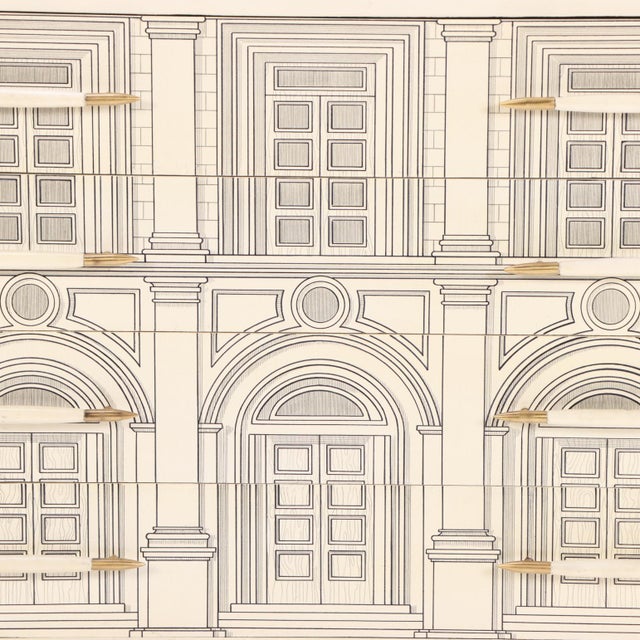 Wood An Italian Architectural Commode, in the Manner of Fornasetti, C. 1950. For Sale - Image 7 of 8