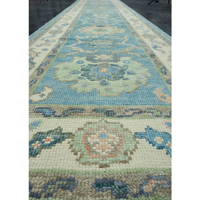 Early 21st Century Turkish Oushak Runner Rug 2'11" x 13'2" #17192 For Sale - Image 5 of 8