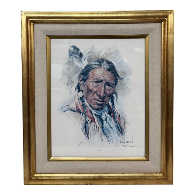 Harley Brown Sitting Eagle Lithograph, Signed For Sale