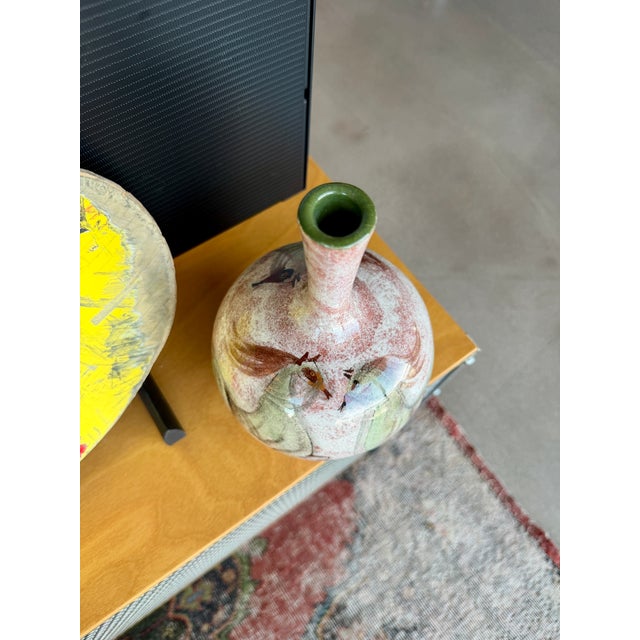 Authentic Signed Polia Pillin Mid-Century Modern Studio Art Pottery Horse Bottle Vase For Sale In Las Vegas - Image 6 of 13