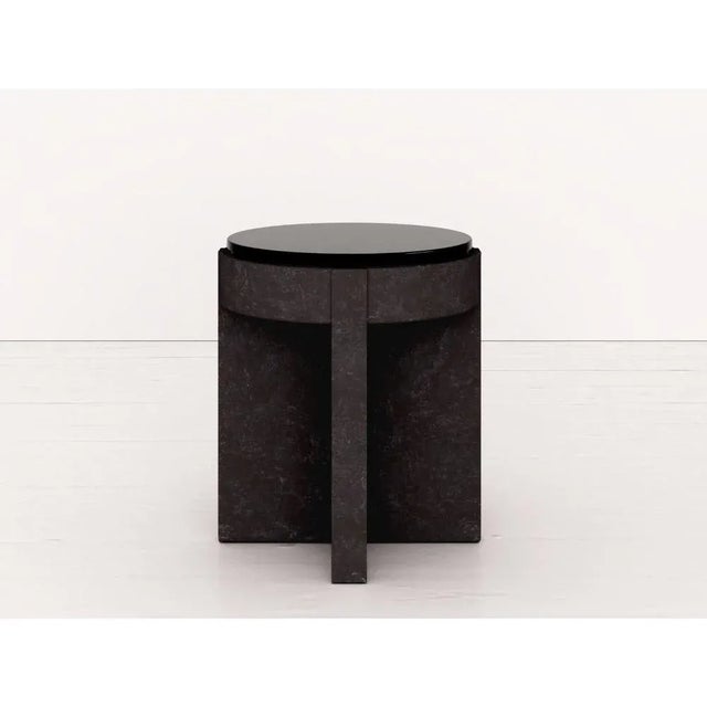Object 05 black seating by volta one of a kind. dimensions: d 40,5 x w 40,5 x h 47 cm. Materials: cork and ceramic. Also...