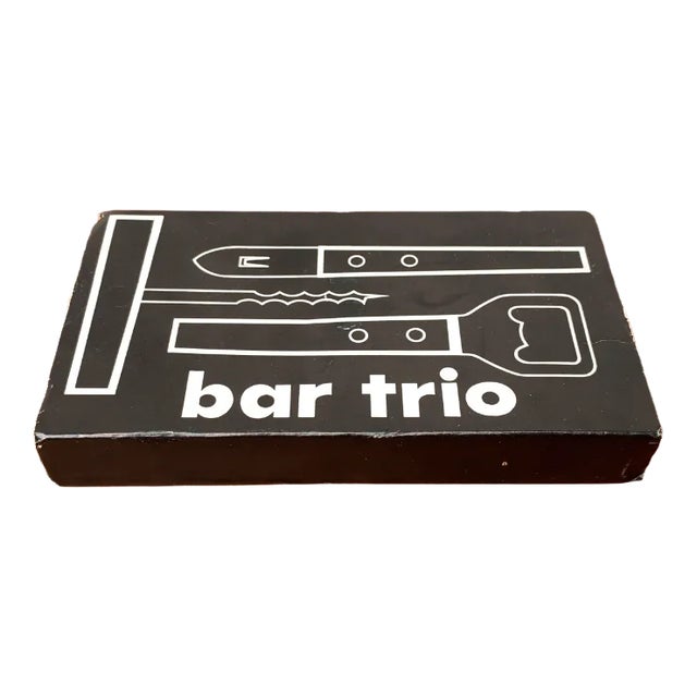 Mid-Century Metal and Wood Bar Trio, Germany, 1960s, Set of 3 For Sale