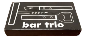 Mid-Century Metal and Wood Bar Trio, Germany, 1960s, Set of 3