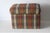 1980s Vintage Bright Plaid Rectangular Stool Storage Trunk For Sale - Image 11 of 11