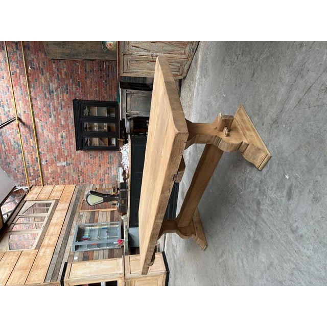 1960s Monastery Table in Solid Oak For Sale - Image 5 of 10