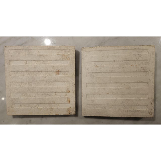 Brown A Pair of Hamilton Co. Chrysanthemum Tiles For Sale - Image 8 of 11