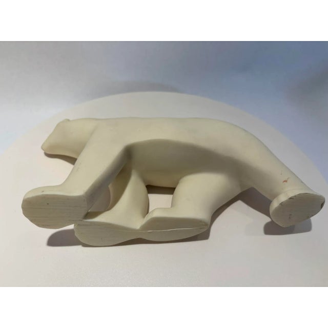 Art Deco Style Polar Bear Sculpture After François Pompon, MoMA Edition, Circa 1984 For Sale In Palm Springs - Image 6 of 9