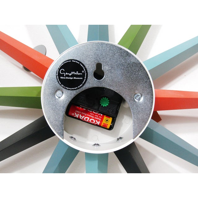 Authentic George Nelson for Vitra Design Museum, Germany, Sunburst Wall Clock MCM For Sale - Image 9 of 11
