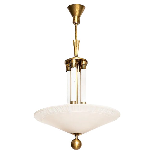 Swedish Art Deco Ceiling Lamp, 1940s For Sale